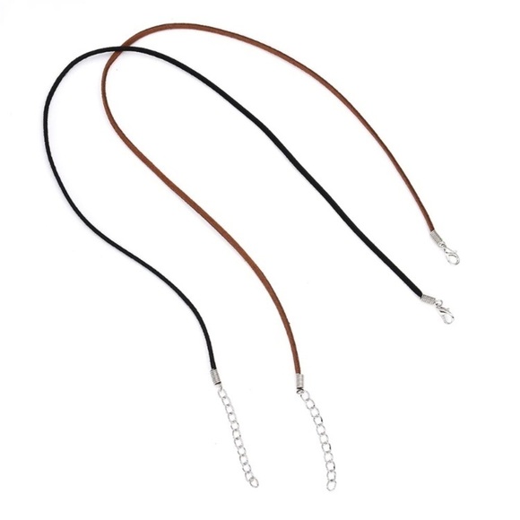 🔴 5 for $10 ONE BLACK Suede Leather Cord Necklace - Picture 1 of 3